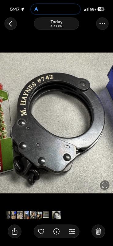 Peerless Model 701C - Chain Link Handcuff - Black Finish