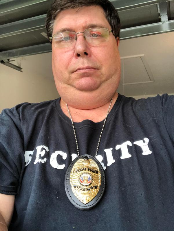 LawPro Deluxe Security Officer Badge, Black Enamel