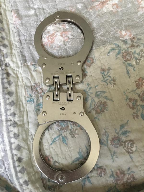 Peerless Model 801C - Hinged Handcuff - Nickel Finish