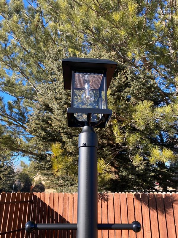 Gama Sonic Aspen II Solar Post Light with 3” Fitter – 250 Lumen