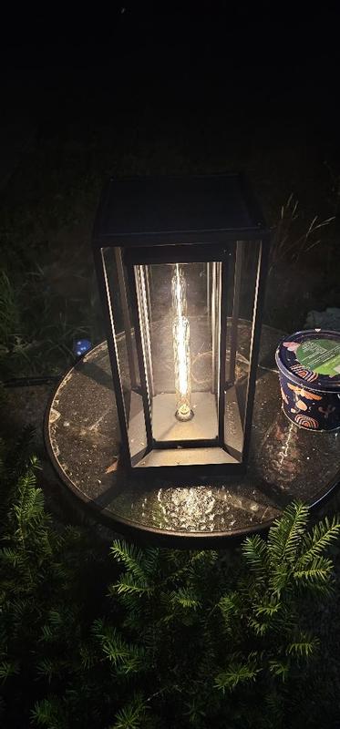 Gama Sonic NovaEdge Solar Post Light – Edison-Style Outdoor LED