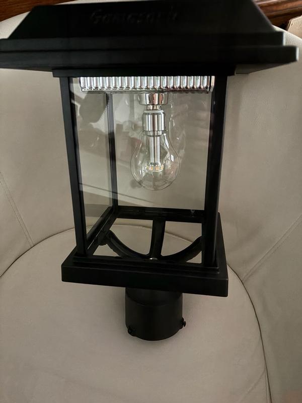 Gama Sonic Aspen II Solar Post Light with 3” Fitter – 250 Lumen