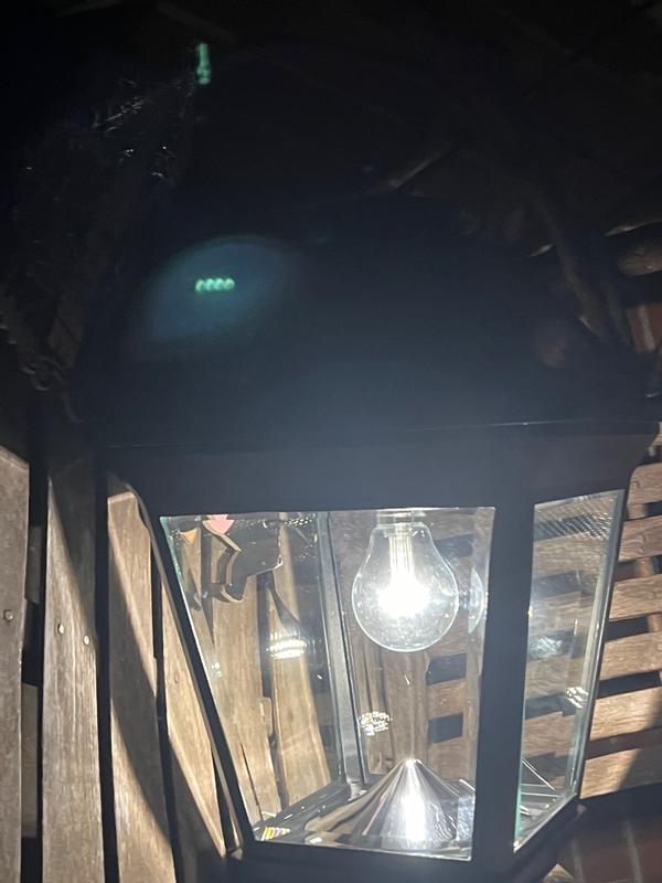 Imperial Bulb Solar Post Light | Trapezoidal Solar Panels & 3