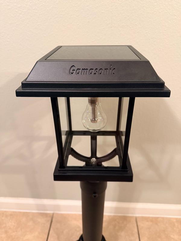 Gama Sonic Aspen II Solar Post Light with 3” Fitter – 250 Lumen