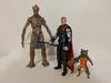 Thor with Rocket and Groot from the 1st Marvel Legends Guardians wave (sorry don't have teenage Groot)