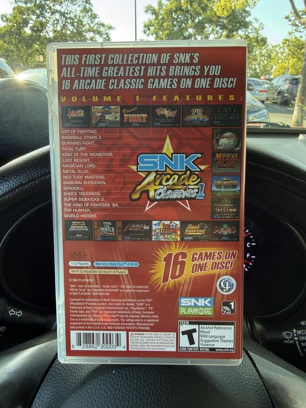 SNK Arcade Classics Vol 1 - Sony PSP | SNK | GameStop