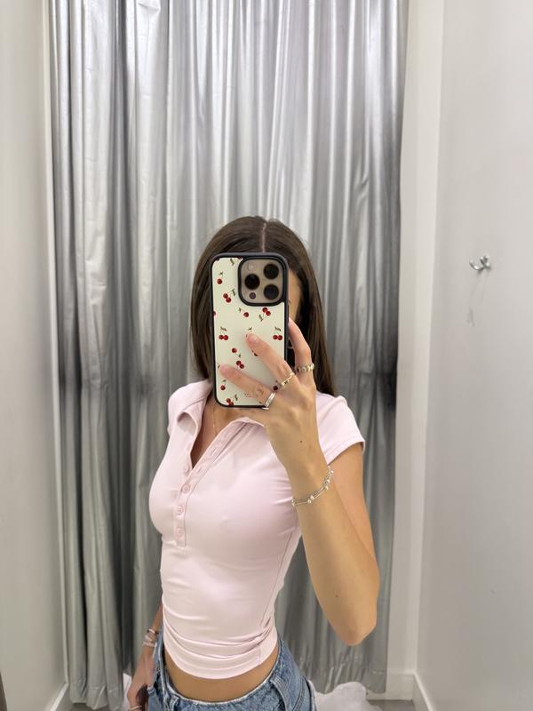 Sleek Short Sleeve Polo Top