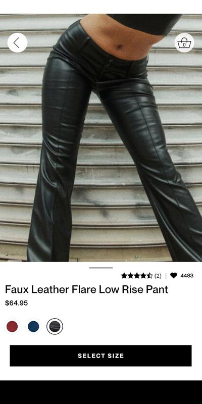 Low rise leather on sale leggings