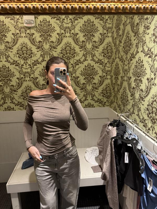 SexyCozy Asymmetric Long Sleeve Top