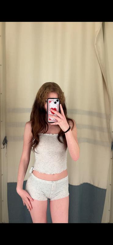 Tiny Pointelle Lettuce Edge Shorts