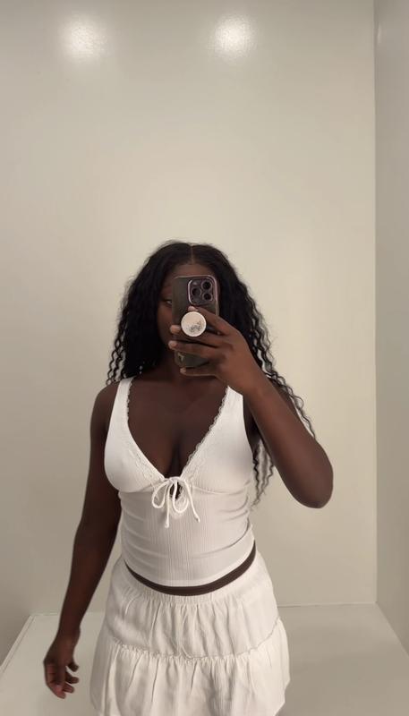 Plunge Keyhole Tank Top