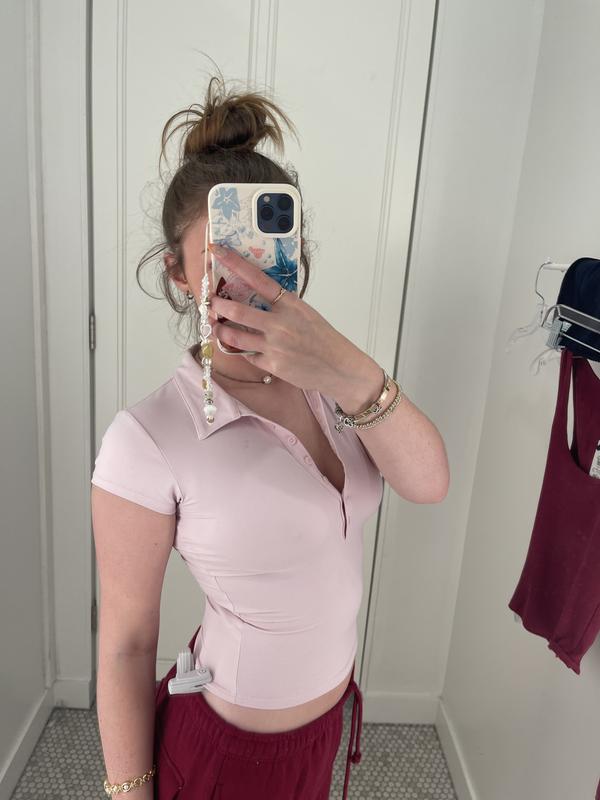 Sleek Short Sleeve Polo Top