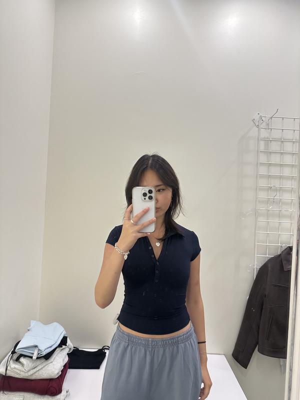 Sleek Short Sleeve Polo Top
