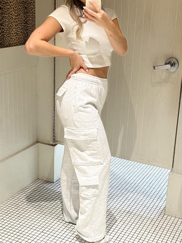 Sacré Carly Fleece Cargo Womens Pants White SCRFCP01 – Shoe Palace