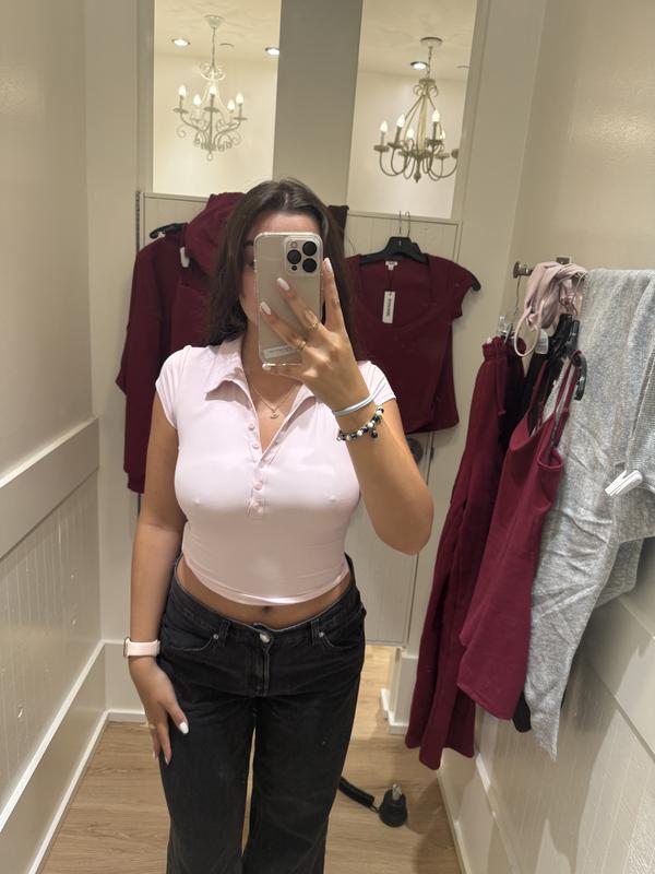 Sleek Short Sleeve Polo Top