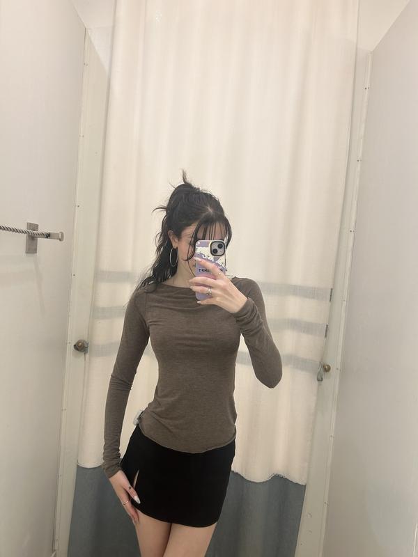 Cozy Boat Neck Long Sleeve Top