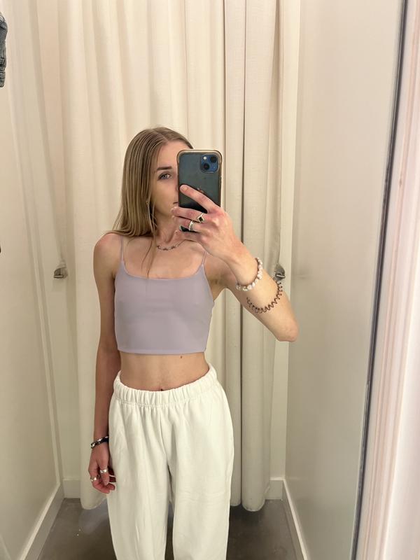 Eva Cropped Cami Top Greys