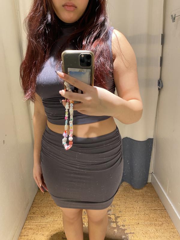 Ruched Mini Skirt