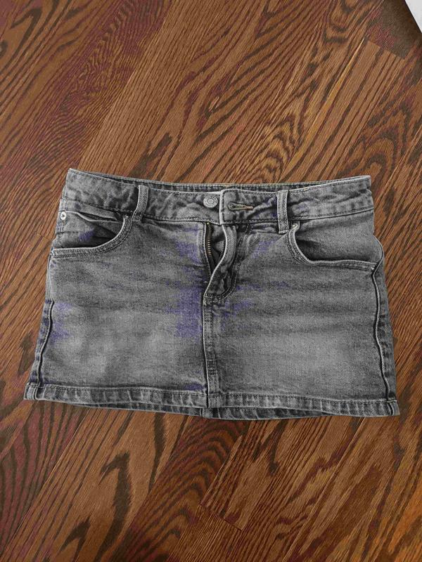 Denim Micro Skort