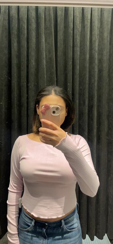 Long Sleeve Boatneck Top