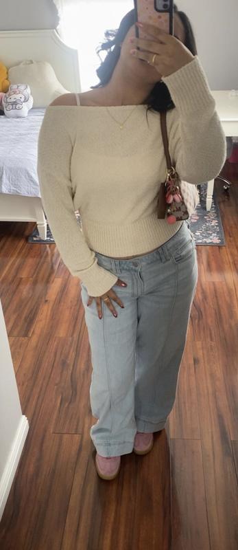 Bouclé Boat Neck Sweater
