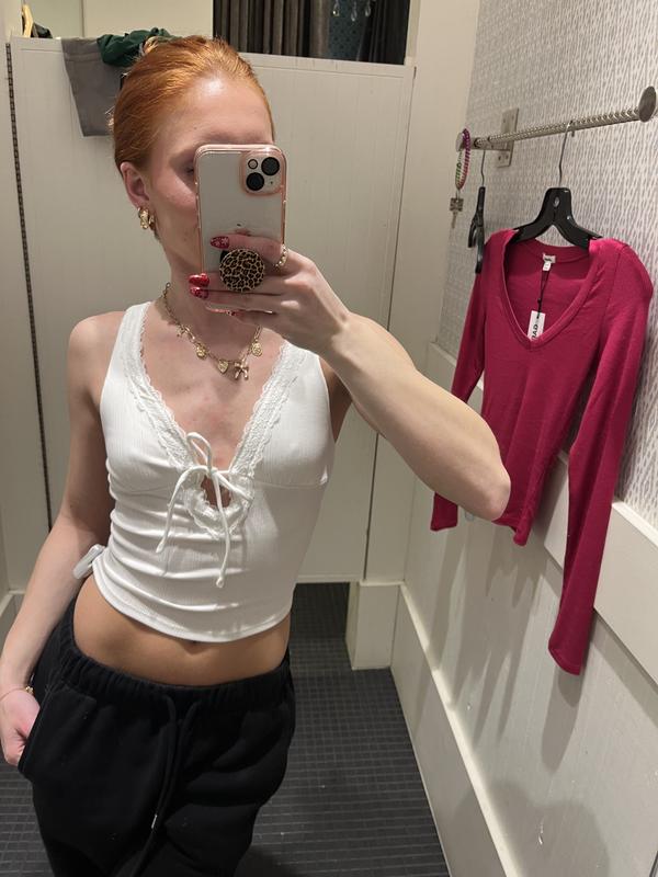 Plunge Keyhole Tank Top