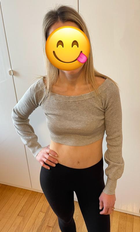 Micro Off Shoulder Top Gray | Garage