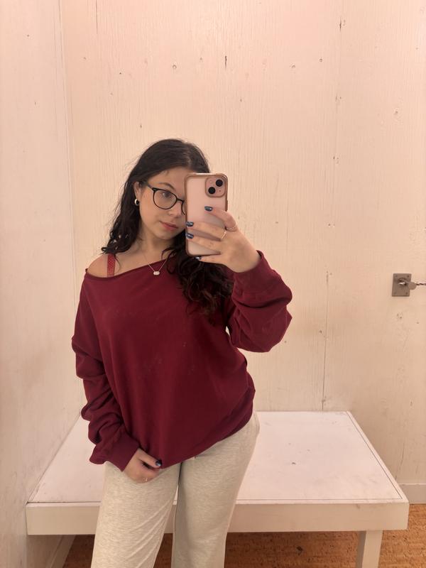SoftTerry Off Shoulder Sweatshirt
