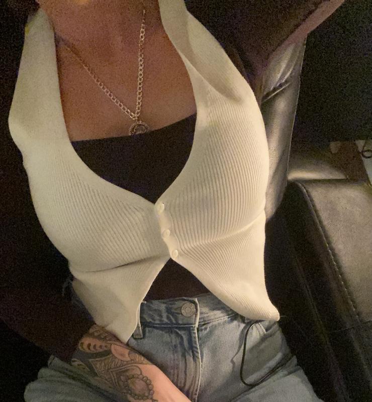 Bare V Neck Vest