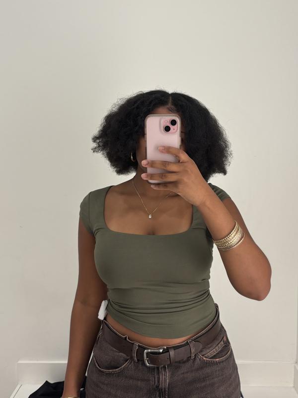 Smooth Open Neck Tee