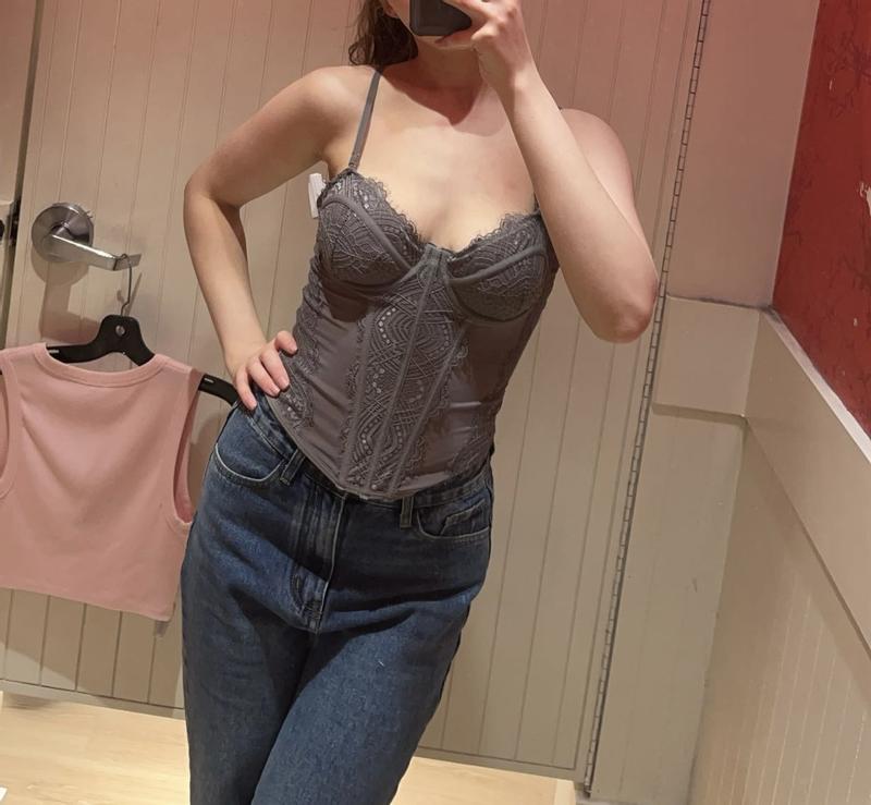 Chrishell Lace Mesh Bustier