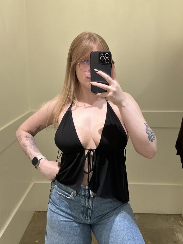 Plunge Flyaway Halter Top