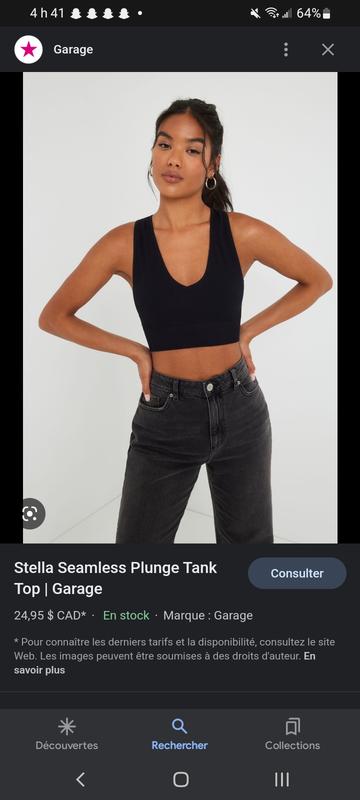 Stella Seamless Plunge Tank Top
