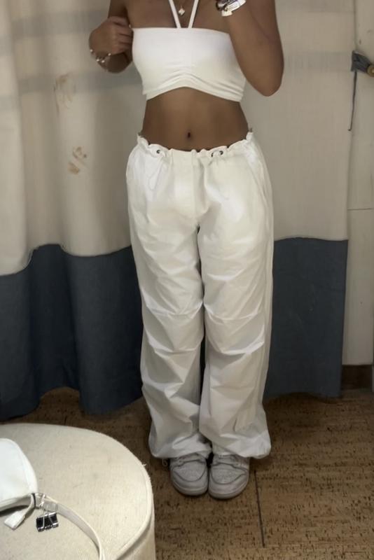 Parachute Cargo Pants in White - Glue Store