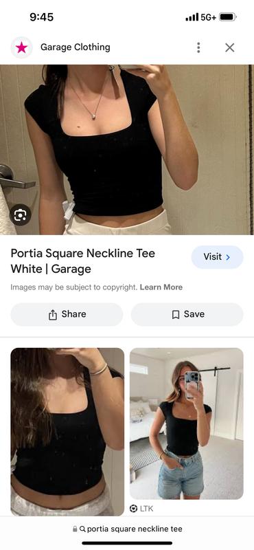 Portia Square Neckline Tee