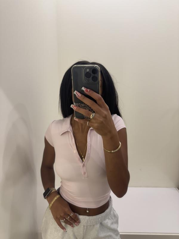 Sleek Short Sleeve Polo Top