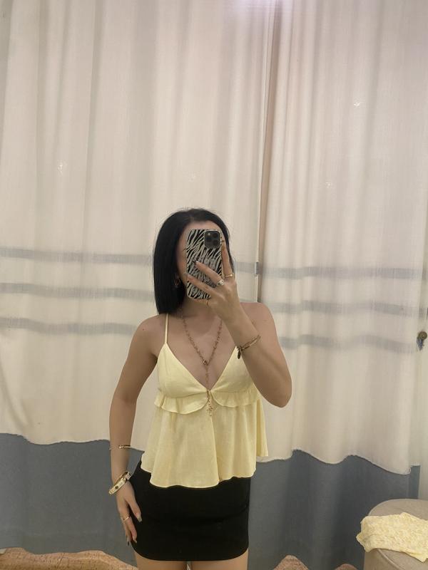 Strappy Peplum Cami Top