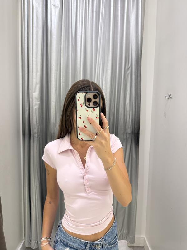 Sleek Short Sleeve Polo Top