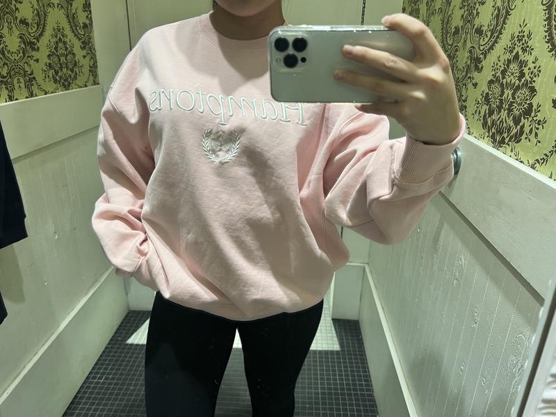 Oversized Crewneck Sweatshirt Pink