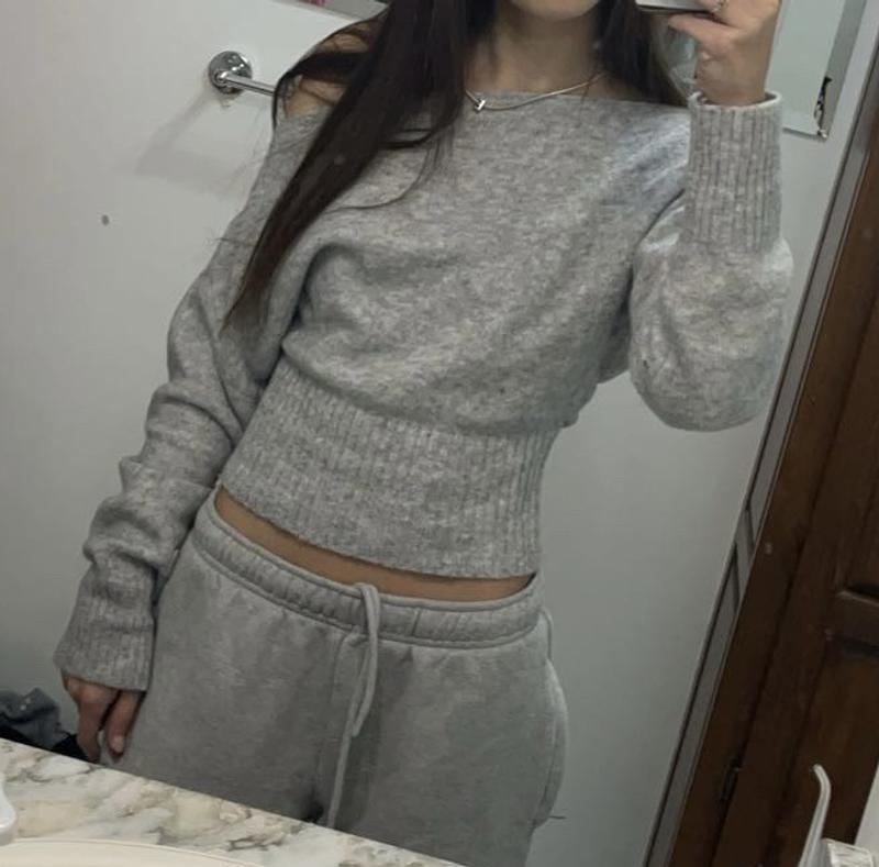 Spongy Off Shoulder Sweater