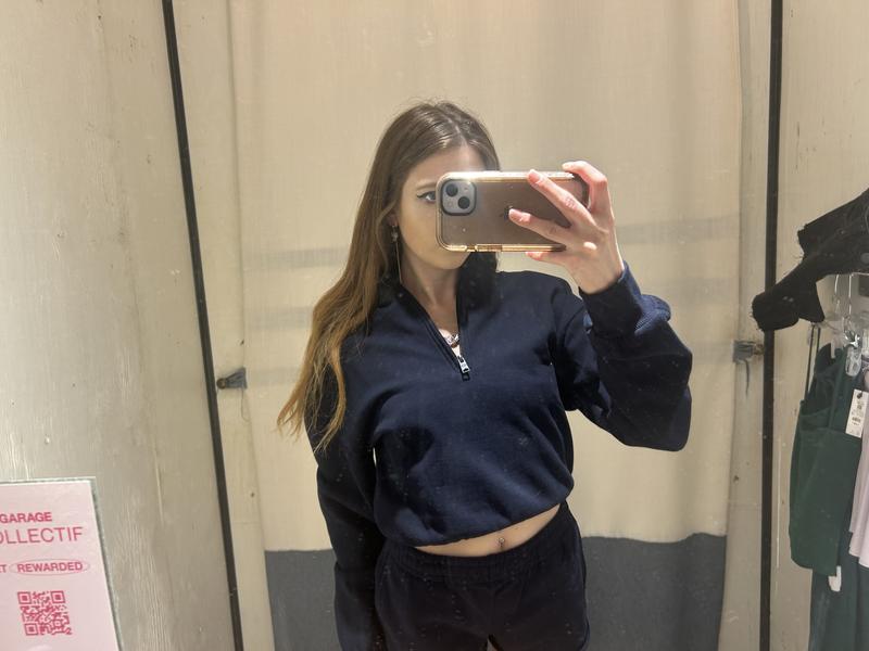 Soft Terry Half Zip Sweatshirt