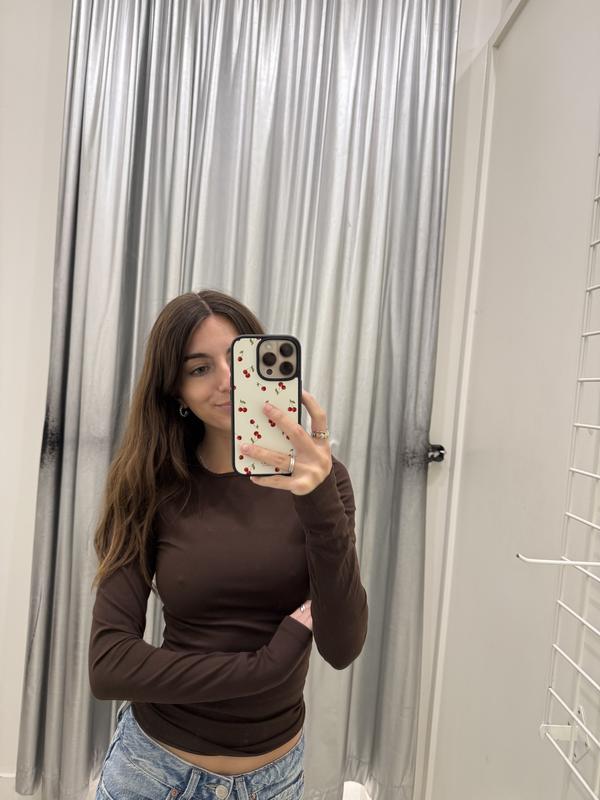 Sleek Crewneck Long Sleeve Top