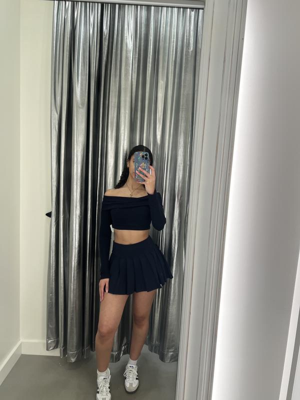 Pique Pleated Active Skort