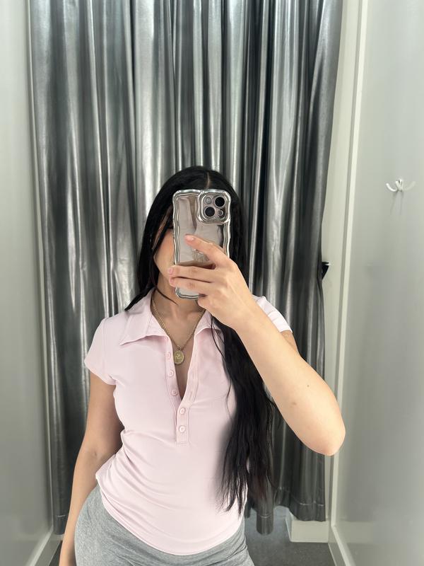 Sleek Short Sleeve Polo Top