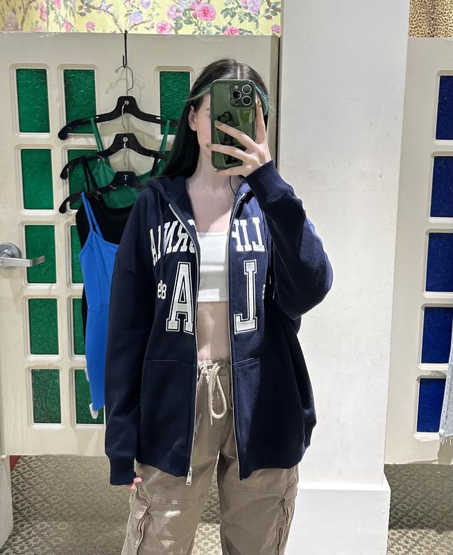 Oversized Hoodie Zippie Grey Garage