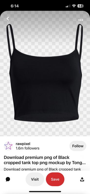 Eva Cropped Cami Top Black