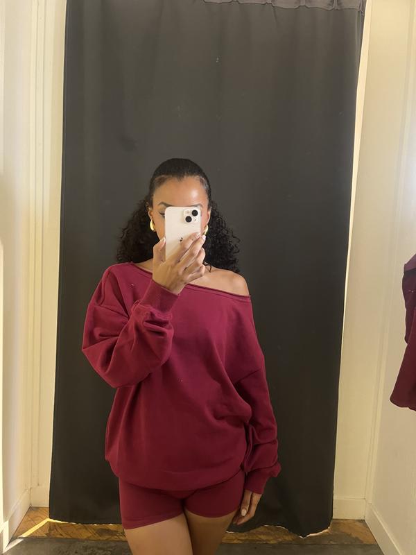SoftTerry Off Shoulder Sweatshirt