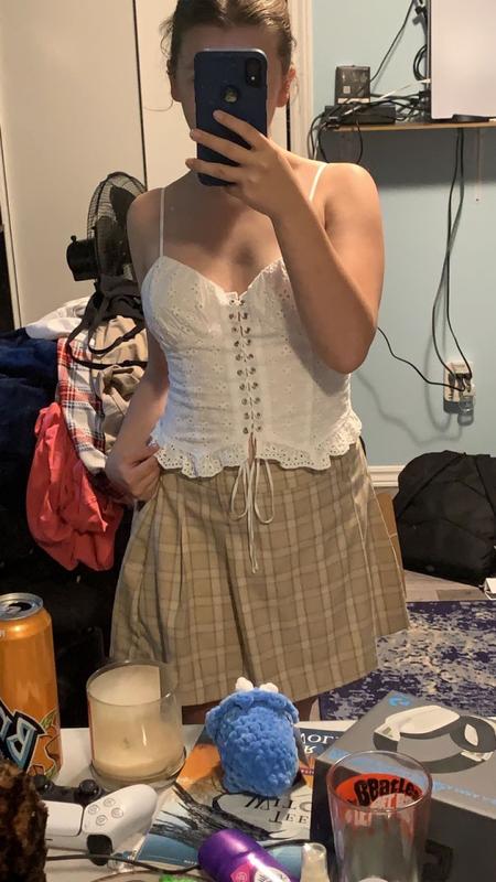 トップス INSTANTFUNK Eyelet Bustier Top - White White Fox Boutique Shout Out Bustier Off White | Parallel