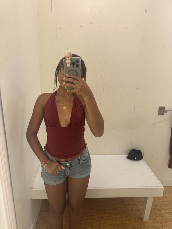 Deep Plunge Halter Top