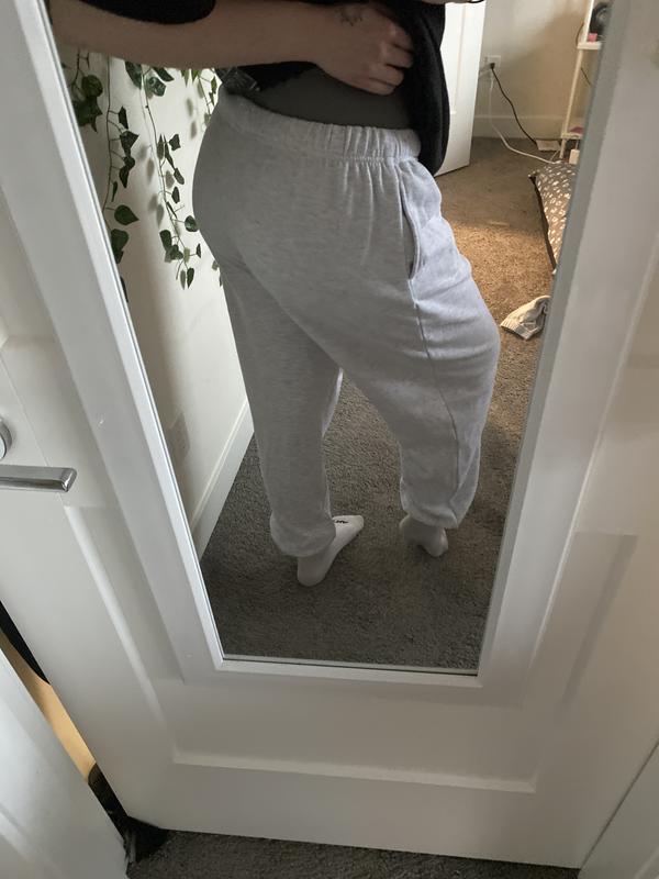 PLT Ash Grey Embroidered Joggers